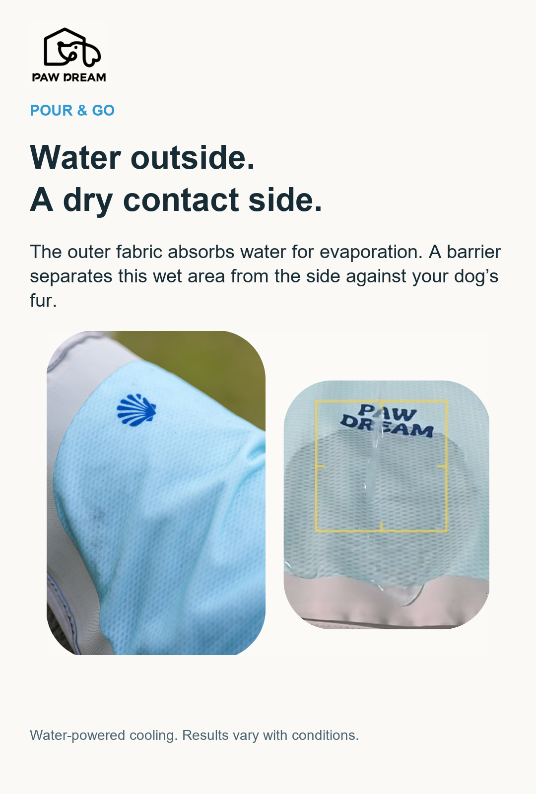 PAW DREAM Dry Cooling Vest — Pour & Go