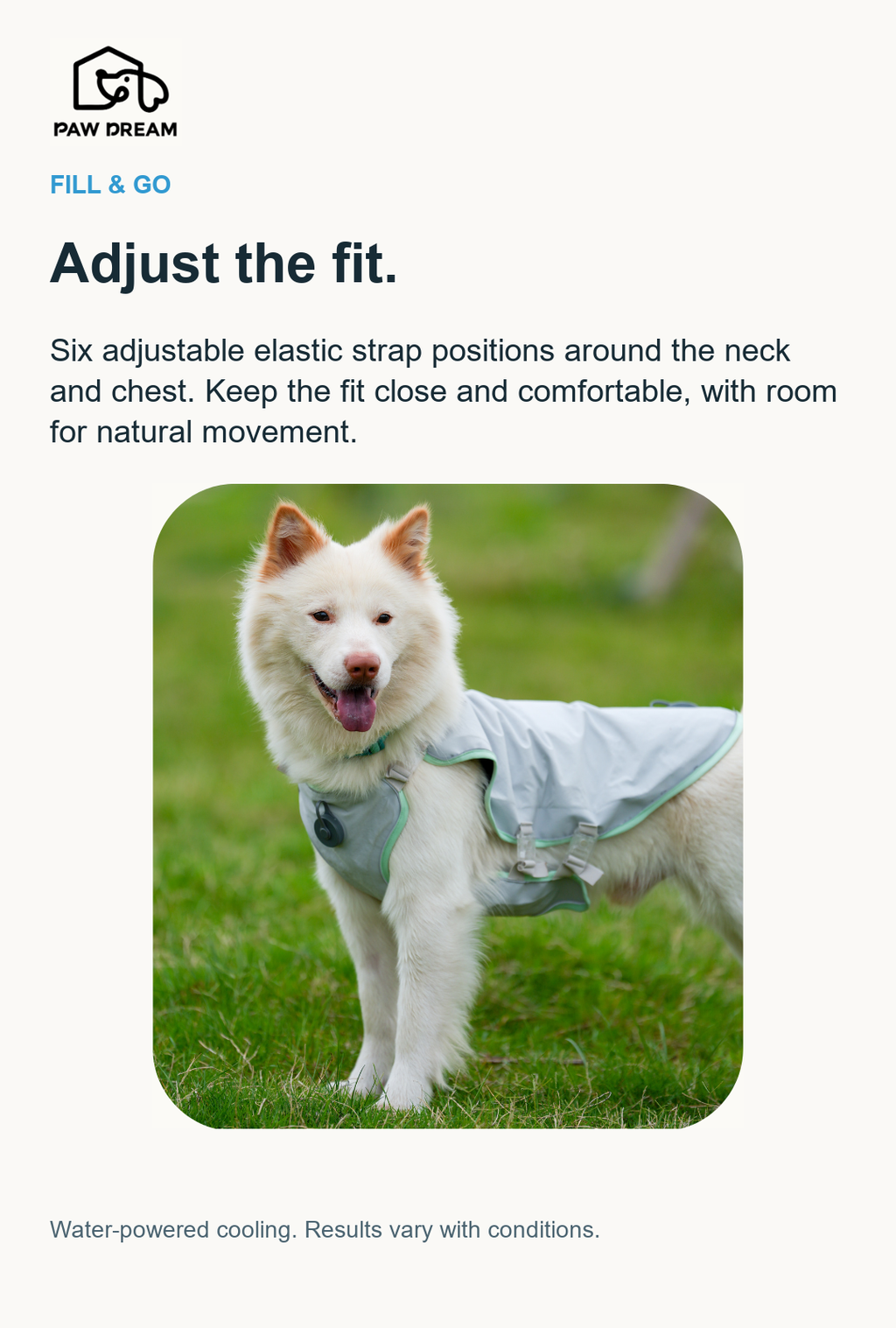 PAW DREAM Dry Cooling Vest — Fill & Go
