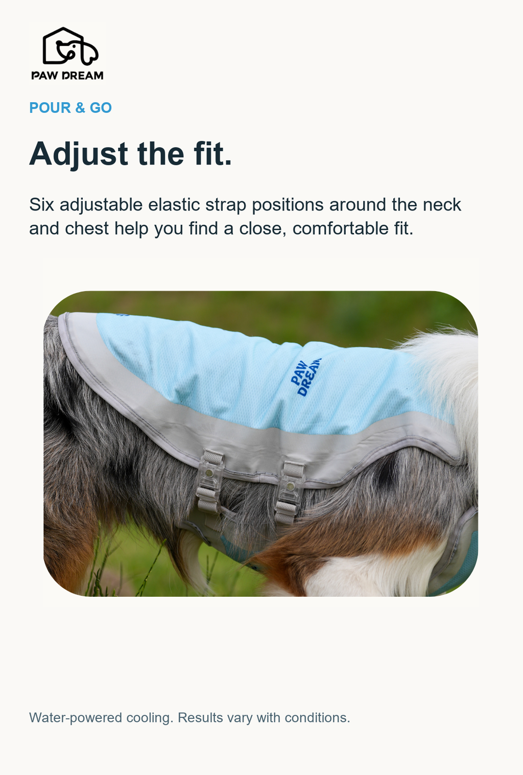 PAW DREAM Dry Cooling Vest — Pour & Go